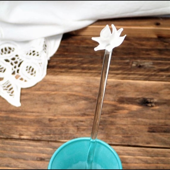 Vintage 1980s Glass Stir Stick, Butterfly Swizzle Stick Drink Stir Stick Barware - Picture 2 of 4